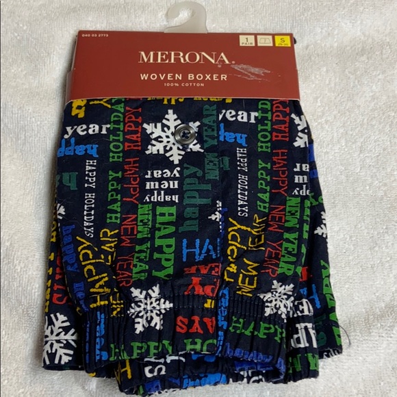 Merona Woven Holiday Greetings Boxers - Picture 1 of 5